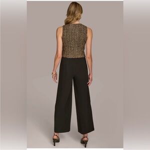 Donna Karan Black and Brown Jumpsuit
